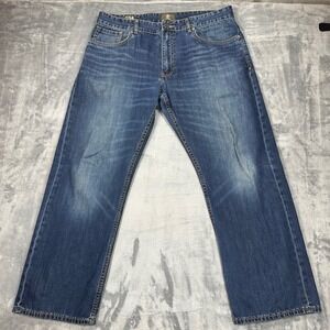 Timberland Mens Straight Leg Jeans Blue Medium Wash Denim Size 34 Style 2268J